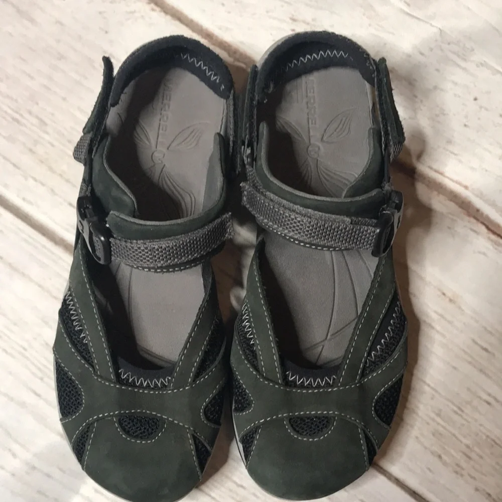 Merrell Azura Black Closed Toe Slingback Water Shoes Sandals Woman’s Size 7 - Picture 6 of 14